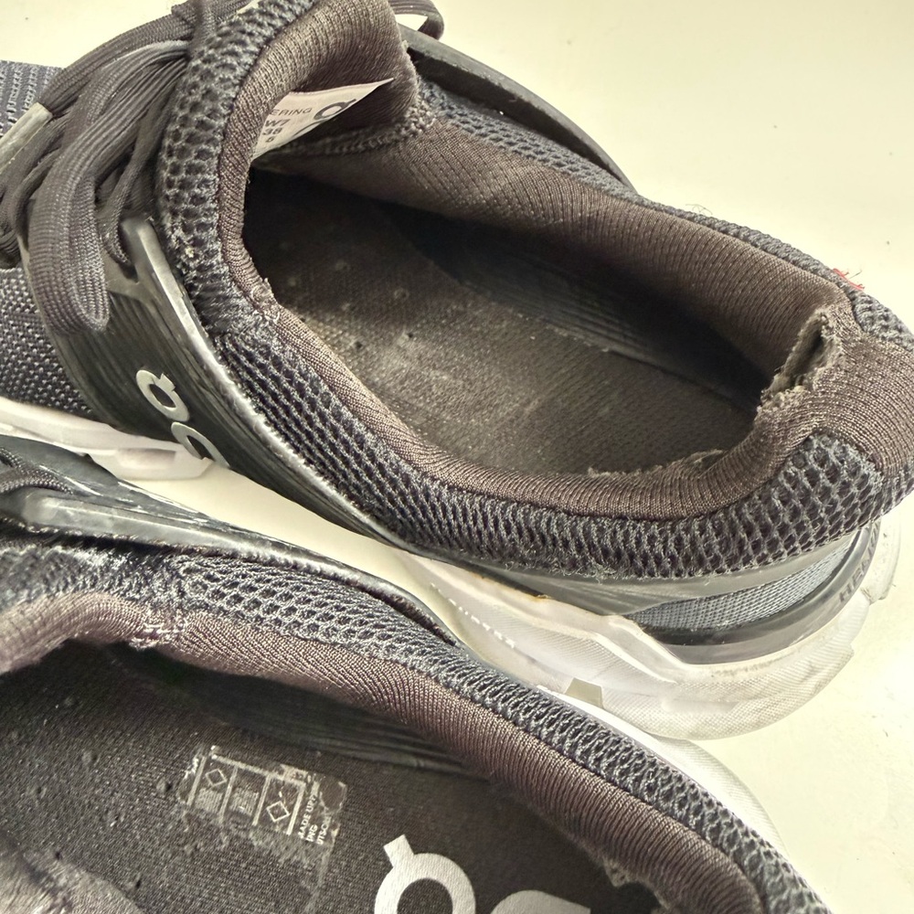 On Running Black and White Athletic Shoes - Picture 6 of 10